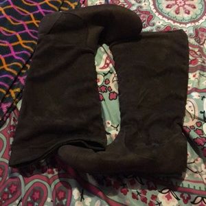 Dark brown slouch boots
